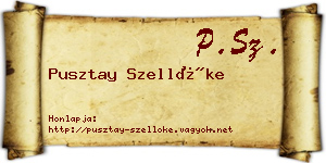 Pusztay Szellőke névjegykártya